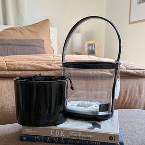 Staud NWT Black and Clear Bucket Bag